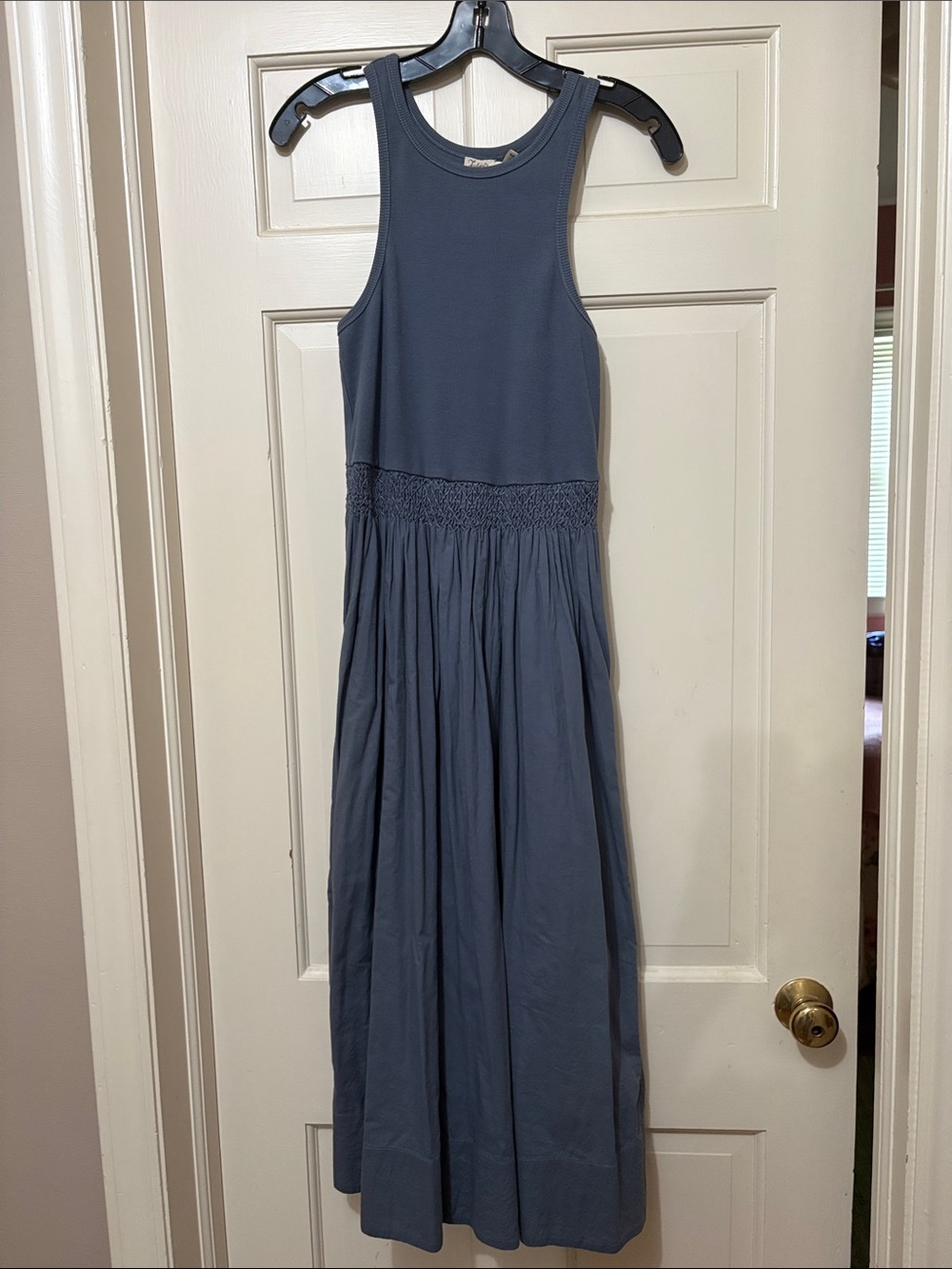 Faherty Slate Blue Sleeveless Maxi Dress